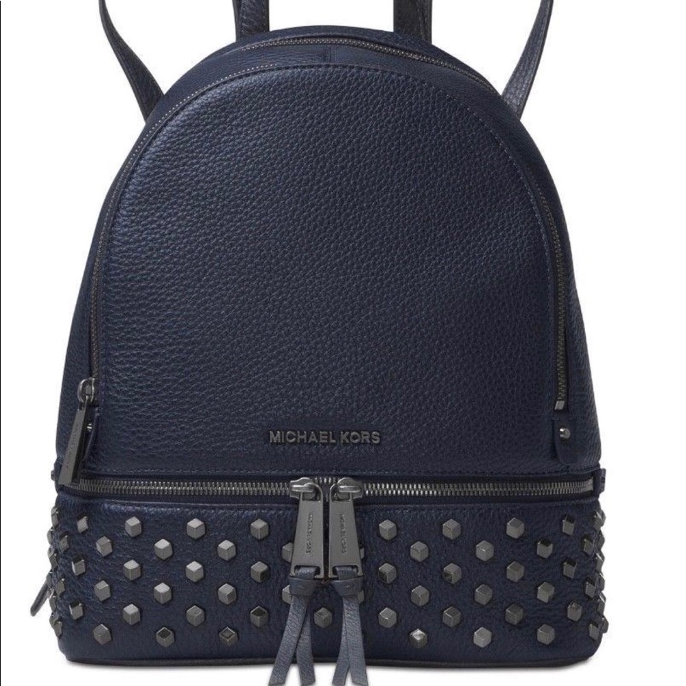 Michael Kors Rhea Studded Medium Backpack.